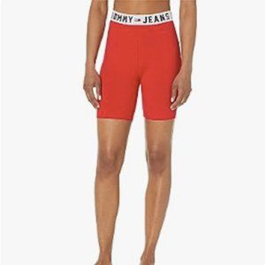 Tommy Hilfiger Womens Casual Athletic Bike Short Spandex, size small, red